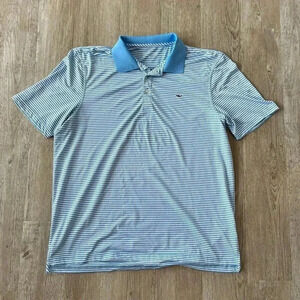 Vineyard Vines Blue Striped Polo Shirt